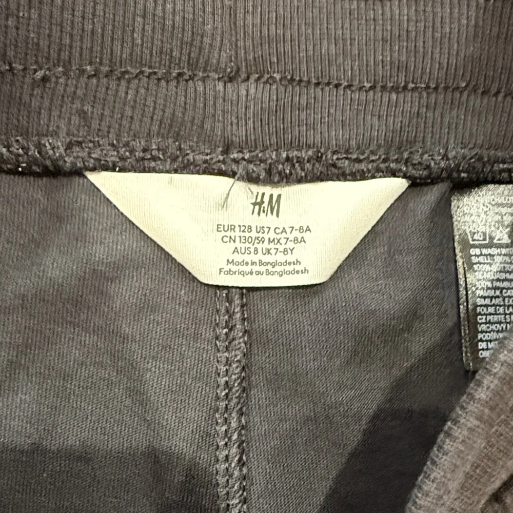 H&M Girls Cotton Black Jogger Pants - Size US 7